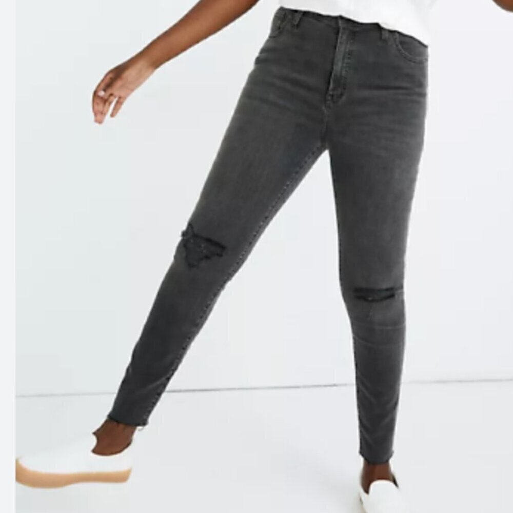 NWT Madewell Women's Size 35 Black Wash Curvy High Rise Skinny Jeans